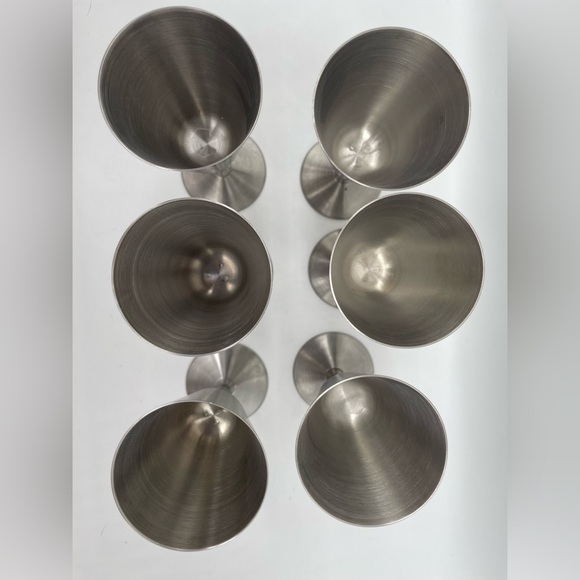 Pewter Goblet Chalis & Creamer & Sugar Server - Picture 4 of 8